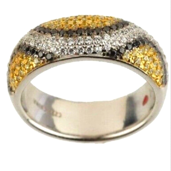 Hidalgo Jewelry - Hidalgo Sterling Silver Simulated Diamond Snake Ring Size 7